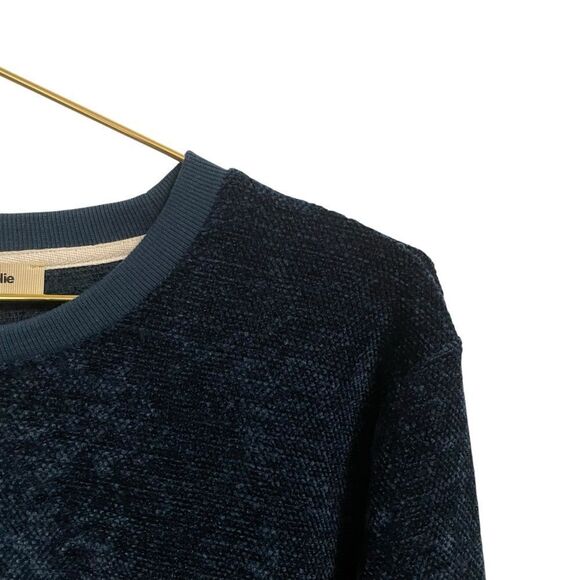 LA Panoplie Velour Eponge Sweatshirt in Duck Blue Size XL - Picture 3 of 8